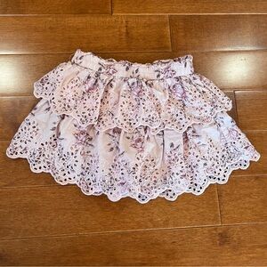 GAP X LoveShackFancy Toddler Pink Floral Ruffle Mini Skort Skirt Sz. 3T